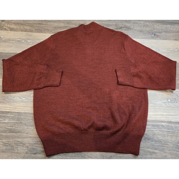 Dockers Mens Sweater Small Red Black Plaid 1/4 Zip Pullover Knit Top - Picture 7 of 7
